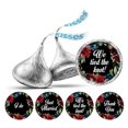 thumbnail image 1 of Darling Souvenir DIY Pack Of 190 Pcs Wedding Floral Border Stickers Chocolate Labels-Black, 1 of 2