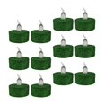 thumbnail image 2 of jifeng Chauffe-Plat à DEL Sans Flamme Vacillant Vert Blanc Chaud, 2 of 4
