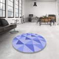 thumbnail image 4 of Ahgly Company Tapis d'Intérieur Lavable en Machine Carré Transitionnel Jeans Bleu, 5 Pieds Carré, 4 of 7