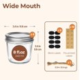 thumbnail image 2 of Wide Mouth Mason Jars with Lids 8 oz 6Pcs, Half Pint Small Mason Containers, Canning Jars for Jam, Jelly, Meal Prep, Overnight Oats, Yogurt Parfait, Shower Wedding Favors, DIY Candles Decor, 2 of 8