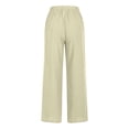 thumbnail image 4 of VEKDONE Womens Linen Long Pants Beige XXXL, 4 of 5