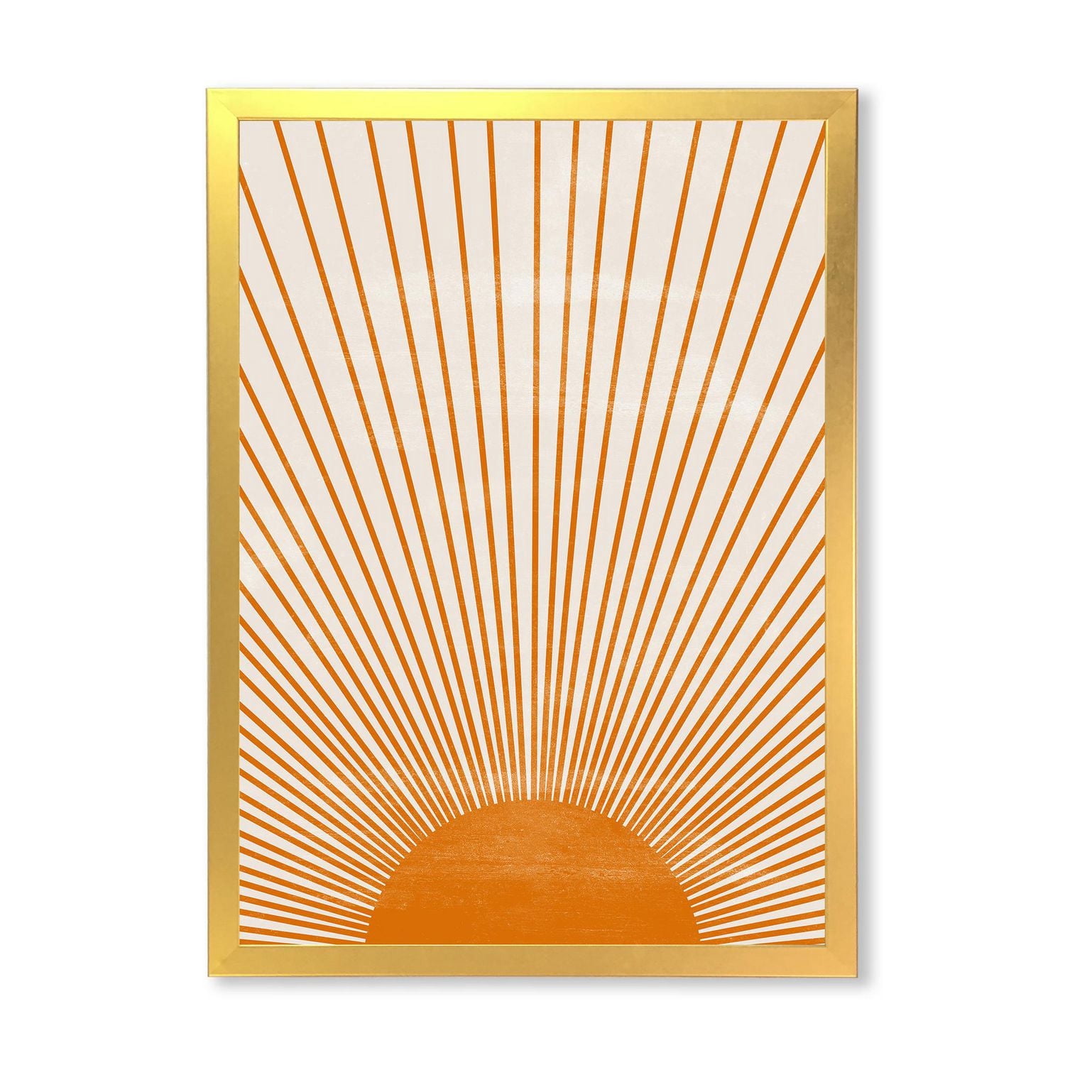 Designart Imprimé soleil orange III Art mural encadré
