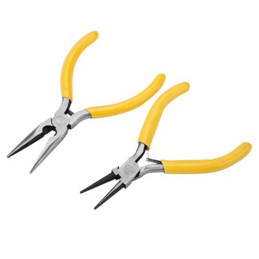 Fdit Jewellery Making Pliers Kit,5pcs Professional Jewelry Pliers Tools Kit Round Bent Nose Beading Making DIY, Jewellery Making Pliers Tool
