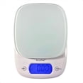 thumbnail image 1 of AccuChef Digital Kitchen Scale with Tempered Glass Platform, White, Model 2315, 1 of 5