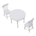 thumbnail image 1 of Accessoire de Maison de Poupée, Chaise de Maison de Poupée 1:12, Chaises de Modèle Blanc de Maison de Poupée de Table pour la Maison 3pcs / Ensemble de Chaise de Table, 1 of 8