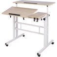 thumbnail image 3 of Chariot de Bureau Assis-Debout Mobile Rehausseur Table Debout Poste de Travail Bureau Mobile Hauteur Réglable Assis-Debout Bureau de Bureau, 3 of 6
