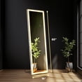 thumbnail image 2 of EDX Rectangle 60"x 16" LED Full Body Mirror, 3 Color Lighting, Free Standing Wall-Mounted for Home, 2 of 7