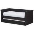 thumbnail image 3 of Baxton Studio Alena Fabric Daybed with Trundle in Dark Gray, 3 of 7