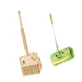 thumbnail image 2 of Lipstore 3 Pieces Mini Broom and Dustpan Mop Set Children Housekeeping Cleaning Tools Green, 2 of 8