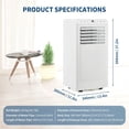 thumbnail image 2 of 10,000 BTU Portable Air Conditioner, Cools up to 550 Sq.Ft, Quiet AC Unit with 3-in-1 Cooling, Dehumidifier & Fan, Energy Efficient, Remote Control, 24H Timer, LED Display, Window Kit, White, 2 of 11