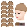 thumbnail image 1 of LPSSTORE Hair Mesh Wig Cap Hair Net Stocking Wig Caps for Women 12 Pack Light Brown, 1 of 3