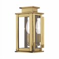 thumbnail image 2 of Livex Lighting 20191-01 Transitional One Light Outdoor Wall Lantern from Princeton Collection Finish, Antique Brass, 2 of 4