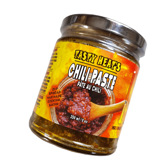 Tasty Heat's Chili Paste 250 ml, 9 oz, Hot Chili Oily based Paste , Dip, Spread, Marinade, Baking, Cooking, Mixing - Sri Lankan Chili Paste - Allergen Contained