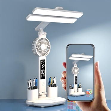 Soldes du jour Aqestyerly Lampe de bureau avec taille—crayon pour l'étude Lampe de bureau pour le soin des yeux Lampe de lecture Lampe de bureau pliable Batterie de grande capacité Cadeaux