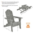thumbnail image 2 of Gymax Lot de 2 Chaises Adirondack Pliantes pour Patio, Résistantes aux Intempéries, avec Porte-Gobelet, Cour, Gris, 2 of 8