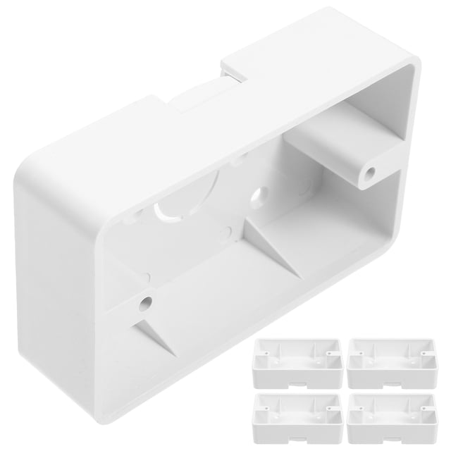 Miangastore 5 Pcs Boîtes de Prise Murale Boîte de Prise Électrique Boîte Murale Boîte Électrique Prise Murale Installation Externe Boîte de Jonction pour Prolongateur de Boîtier Électrique Domestique