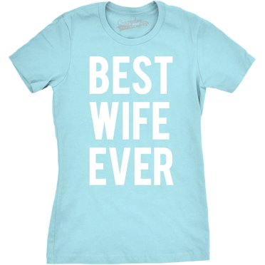 T-shirt Femme Meilleure Épouse de Tous les Temps T-Shirt Graphique Mignon pour Maman Drôle Cool Sarcastique Haut