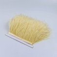 thumbnail image 1 of serony 1 Yard Dyed Ostrich Feather Fringe Trim Ribbon Embellishment Beige, 1 of 5