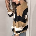 thumbnail image 4 of RKSTN Chandails pour Femmes Bouton Manches Longues Tricot Chandail Molletonné Chandail Hauts Blouse Chemise Col Roulé Chandail Assorti Chandails d'Automne, 4 of 8