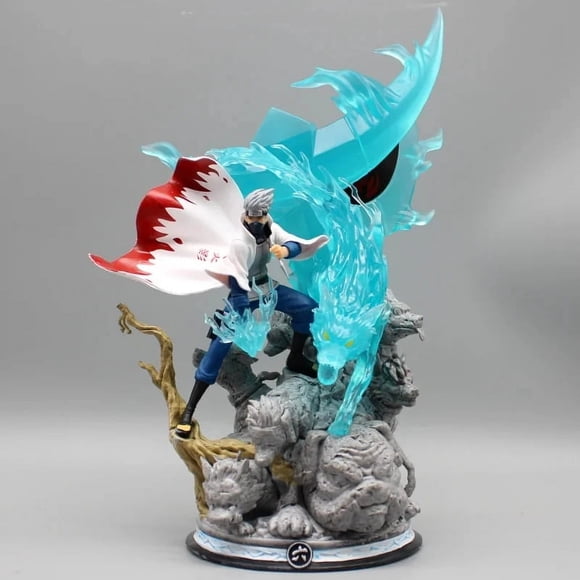 Figurine Anime Naruto 26 cm Hatake Kakashi Figurines Gk Figurine d'Action Statue Modèle Poupée Ornement Collection Déco de Chambre Bureau Jouets Pvc