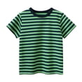 thumbnail image 1 of RXIRUCGD 2025 Vêtements d'Été pour Enfants T-shirt à Manches Courtes à Rayures Col Rond, 1 of 6