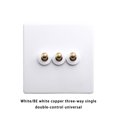 thumbnail image 1 of Langgg Switch Wall Button Socket Lever Toggle Control White Improvement Antique Household Brass Light Panel Accessory Supply Connector 3, 1 of 8