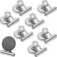 thumbnail image 1 of 8 Pack Fridge Magnets Refrigerator Magnets Magnetic Clips Perfect for Refrigerator Whiteboard Magnets Photo Displays Home School Use Heavy Duty Magnetic Clips (Silver), 1 of 4