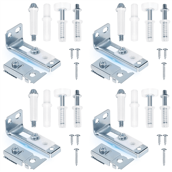 4 Set Bifold Door Hardware Repair Kit for 7/8 Inch to 1 Inch Sliding Door Track Bifold Closet Door Hardware Kit