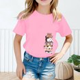 thumbnail image 2 of LUOGENLI T-Shirt pour Filles, Mode Mignonne Imprimée, Décontracté, Col Rond, Manches Courtes, Ensemble 2 Pcs Été 4-6 Ans, 2 of 4