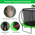 thumbnail image 3 of Jump Into Fun Trampoline 14FT, 1400LBS Trampoline for Kids and Adults with Enclosure, Basketball Hoop, Wind Stakes, LED light, Sprinkler and Socks, Outdoor Galvanized Full Spray Round Trampoline, 3 of 7