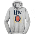 thumbnail image 1 of Miller Lite Beer Classic Logo Grey Hoodie-XLarge, 1 of 1