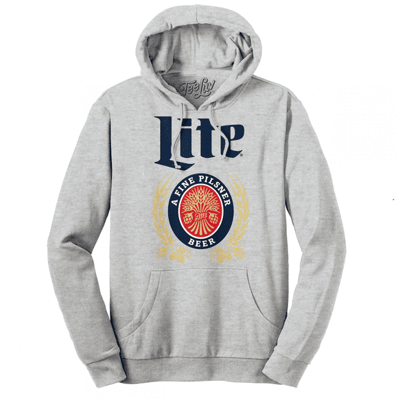 Miller Lite Beer Classic Logo Grey Hoodie-XLarge