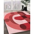 thumbnail image 3 of Ahgly Company Tapis Rectangulaire Rouge Lavable en Machine, 3 Pieds x 5 Pieds, 3 of 7