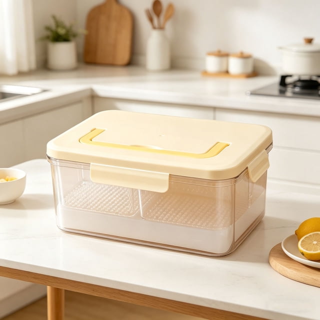 Mini Réfrigérateur Portable, Boîte à Lunch Isolée avec Bloc Réfrigérant, Contenant de Rangement pour Aliments pour Pique-Nique, Camping, Capacité de 800-1000 ml, 1 Unité