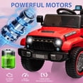 thumbnail image 2 of Camion-voiture pour Enfants 12 V, Véhicules Électriques à Pile avec Télécommande, Suspensions à Ressort, 3 Vitesses, Lumières DEL, Musique, MP3, Voiture Jouet à Chevaucher pour Enfants Tout-Petits Garçons Filles, 2 of 9