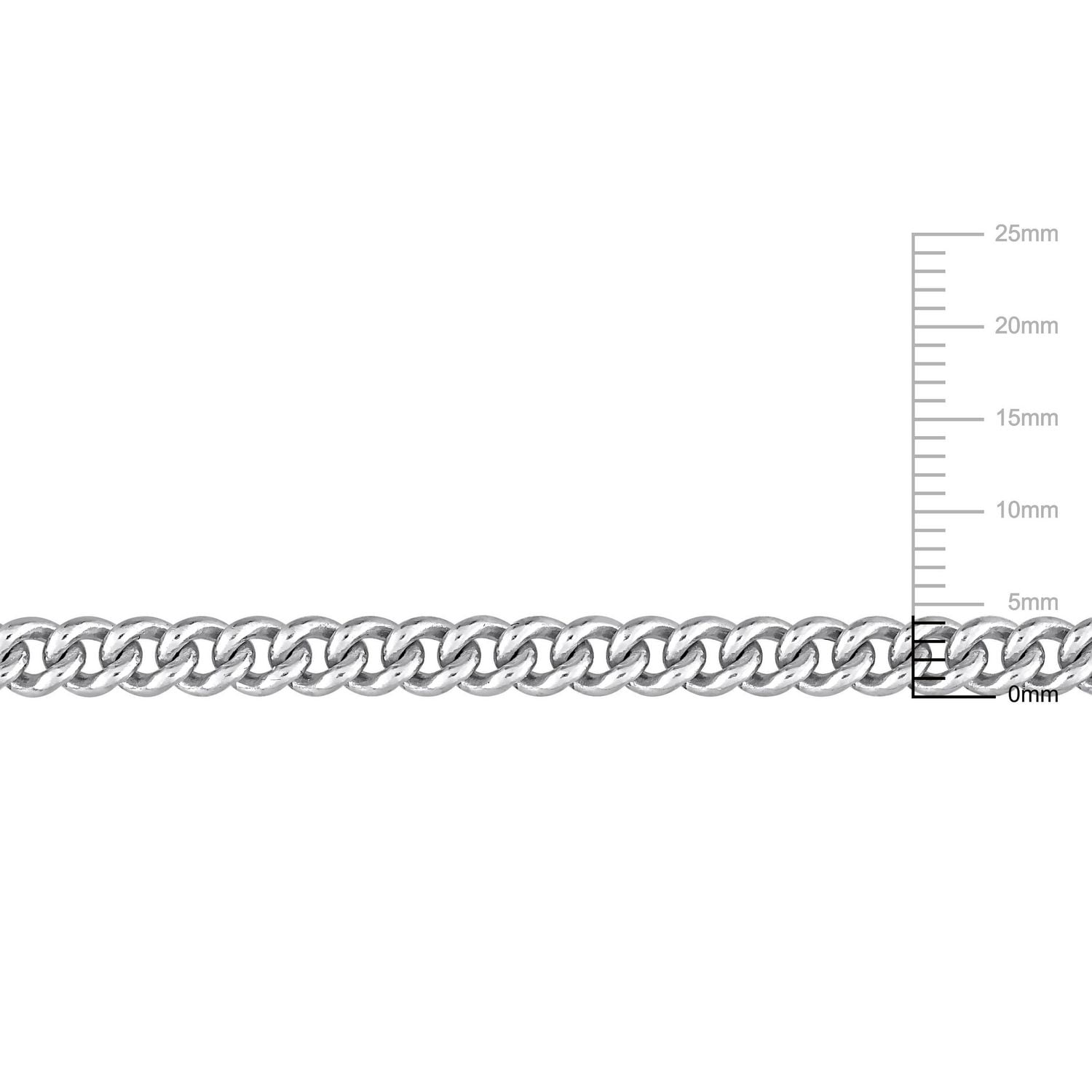 Bracelet en chaîne à maille plate pour homme de Miabella en argent sterling