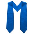 thumbnail image 1 of TOPTIE Unisex Adult Plain Graduation Stole 58" Long, Blue, 1 of 3
