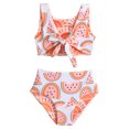 thumbnail image 1 of MIASHUI Girls Swimsuit Two Pieces Bikini Set Watermelon Print Bathing Suits Swimwear,Orange,12-18 Months, 1 of 7