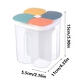 thumbnail image 4 of Binwennn Cereal Storage Set Top of Refrigerator Storage Cereal Sealed Jar With Compartment Storage Jar Home Kitchen Food Grade Storage Jar With Lid Compartment Transparent Food Storage Jar, 4 of 5