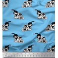 thumbnail image 1 of Soimoi Polyester Crepe Fabric Basset Hound Dog Print Sewing Fabric Yard 52 Inch Wide, 1 of 3