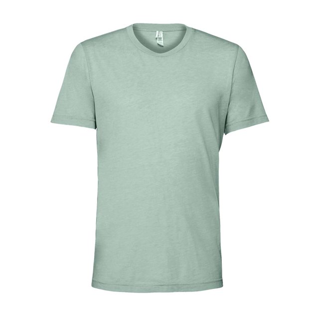 Bella T-Shirt Unisexe en Canevas à Col Rond, Manches Courtes, Mélange Triblend, L
