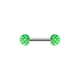 thumbnail image 3 of Pair of Nipple Rings Piercing Barbell w/ Ferido CZ Gem Ends - 9 Colors Available, 3 of 9