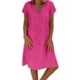 thumbnail image 1 of AMERTEER Robe Décontractée en Coton Style Été pour Femmes, 1 of 7
