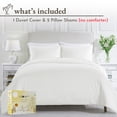 thumbnail image 2 of California Design Den Duvet Cover - 400 Thread Count 100% Cotton, 3 Piece Sateen Weave Bedding Set, Soft Luxury Comforter Cover and Two Pillow Shams, with Button Closure and Corner Ties, 2 of 9