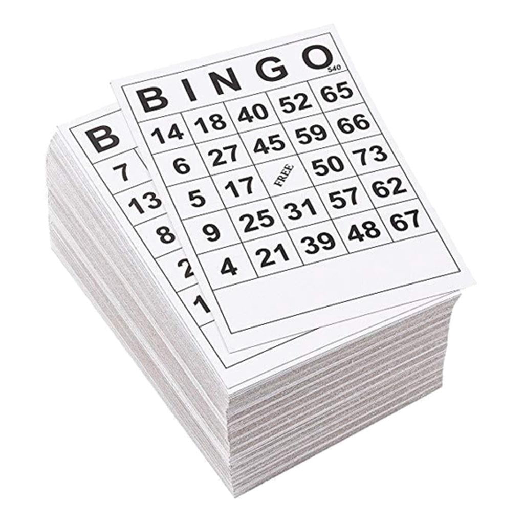 Bingo Game Paper Cards Game Cards 60 Faces Single Design 6 Inches (Bingo Cards Only)