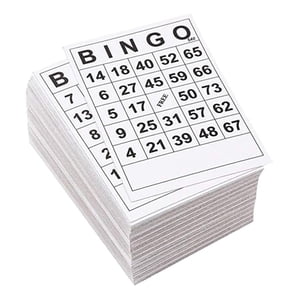 Bingo Game Paper Cards Game Cards 60 Faces Single Design 6 Inches (Bingo Cards Only)