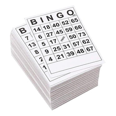Bingo Cartes en Papier de Jeu Cartes de Jeu 60 Visages Design Simple 6 Pouces (Cartes de Bingo Seulement)