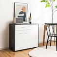 thumbnail image 4 of Gymax Buffet Bahut à 3 Portes Armoire de Rangement de Cuisine Console Placard avec Tiroir, 4 of 10
