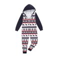 thumbnail image 4 of Faithtur Pyjama une Pièce à Capuche Parent-Enfant avec Fermeture Éclair Imprimé de Noël Mignon, 4 of 9