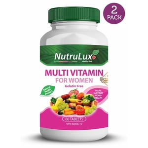Multivitamine pour les femmes ( 60 mg de vitamine C ) Comprimés sans gélatine halale (paquet de 2)